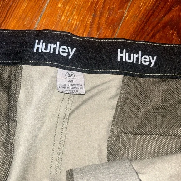 Hurley Men’s Gray Hybrid Shorts  Comfort Size 40 Water Resistant - Picture 6 of 7